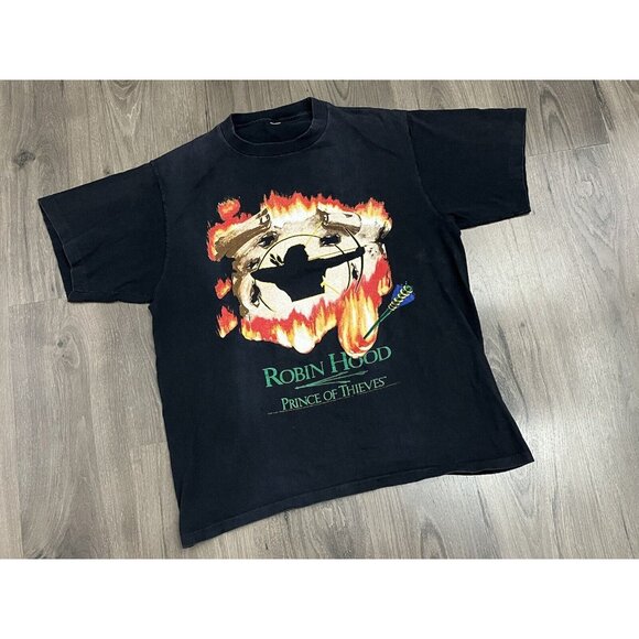 American Vintage Other - Vtg Robin Hood Prince Of Thieves Costner 1991 Movie Promo T Shirt Black L / XL